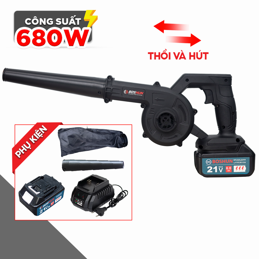 Máy thổi hút bụi Boshun RB680W (680W) - Tốc độ gió cao cầm tay