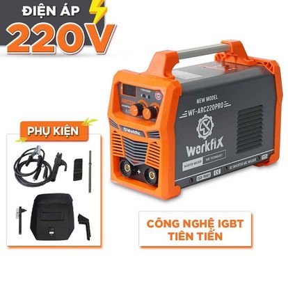 Máy hàn điện tử Workfix WF-ARC220PRO, công nghệ INVERTER IGBT , hàn que từ 1,6 – 4mm