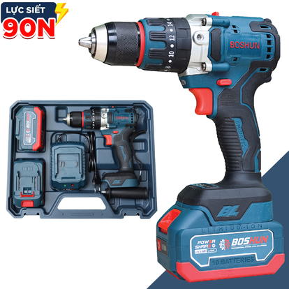 Máy khoan pin 3 chức năng Boshun BS-ID1390BL, AutoLock 13mm