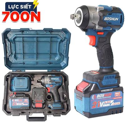 Máy Vặn Bulong Cầm Tay Boshun BS-IW700N 21V, Mở Ốc 32mm Lực Siết 700Nm